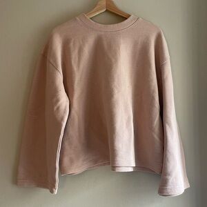 Women’s A New Day Blush Crew Neck Long Sleeve with Flare Sleeve